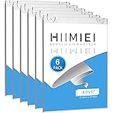 HIIMIEI Wall Mount Acrylic Sign Holder 8.5'' x 11'', Clear Plexi Door Sign Holder Document Holder Plastic Picture Frames with All Mounting Accessories(6 Pack)