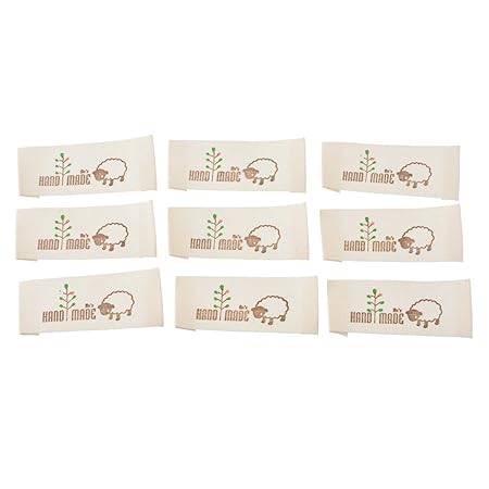Souarts Wäscheetiketten Kleidung Etikett Beige Schaf 65x20mm 50 Stück