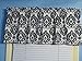 GiniHomer Handmade 100% Cotton Black White Damask Window Curtain Valance