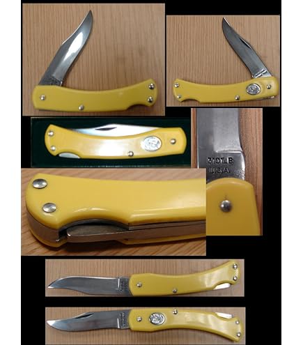 Amazon.com: Moore Maker Yellow Delrin Jumbo Lockback Trapper