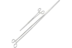 Laja Imports New 2Pc Fishing Set 12" + 24" Straight Hemostat Forceps Locking Clamps Stainless for Educational Use