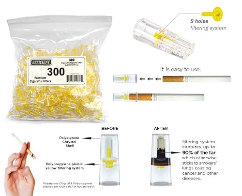 efficient disposable cigarette filters 450 Bulk Economy Pack Block, Filter Out Tar NIC OUT 4 Pks Cigarette