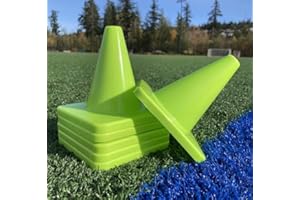 LVL10 SPORTS LVL10 Pro Training Cones - Heavy and Tough Cones for Sports Training and More - Durable, Sturdy and Weather-Resistant - 6”