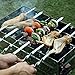 Dealglad 50pcs Camping Picnic Flat Stainless Steel Barbeque BBQ Skewers Grill Shish Kebab Kabob Meat Sticks Needle (38cm / 15
