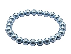 Light Blue Pearl Bracelet for Women Men's Gifts