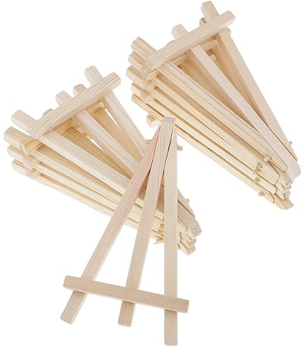 Lot De 4 Chevalets De Table En Bois 30 X 19 Cm - Trépied Mini Chevalet Pour Peintures, Photos Et Cadres