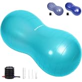 INPANY Peanut Exercise Ball for Labor, Physical Therapy &amp; Fitness | Anti-Burst PVC, Load 1000 Lbs, Anti-slip, Labor &amp; Birth Support, Pump Included, Sensory Seat, Kids &amp; Adult, Home &amp; Gym Use