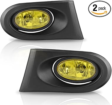 Amazon Com Autosaver88 Fog Lights Compatible With 2002 2003 2004 Acura Rsx Fog Lights Yellow Lens With Bulbs Wiring Harness Automotive