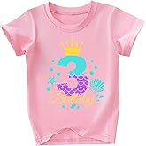 IDOPARAS Toddler Girls 3rd Birthday Shirts for Girls 3 Years Old Outfit for Party Tshirt