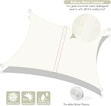 AXT SHADE 2.5x2.5m Square Sun Shade Sail Cream UV Blocking Canopy view 2