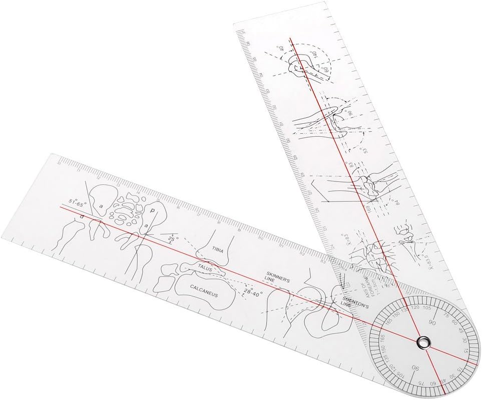 Qianqian56 Goniometer Angle Medical Ruler Rule Joint Orthopedics Tool Instruments Plastic
