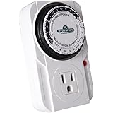 Autopilot TM01015 Analog Grounded Timer, 1725W, 15A, 15 Minute On/Off, 24 Hour15 Grounded Timer, 15 Amp, 1725 Watt