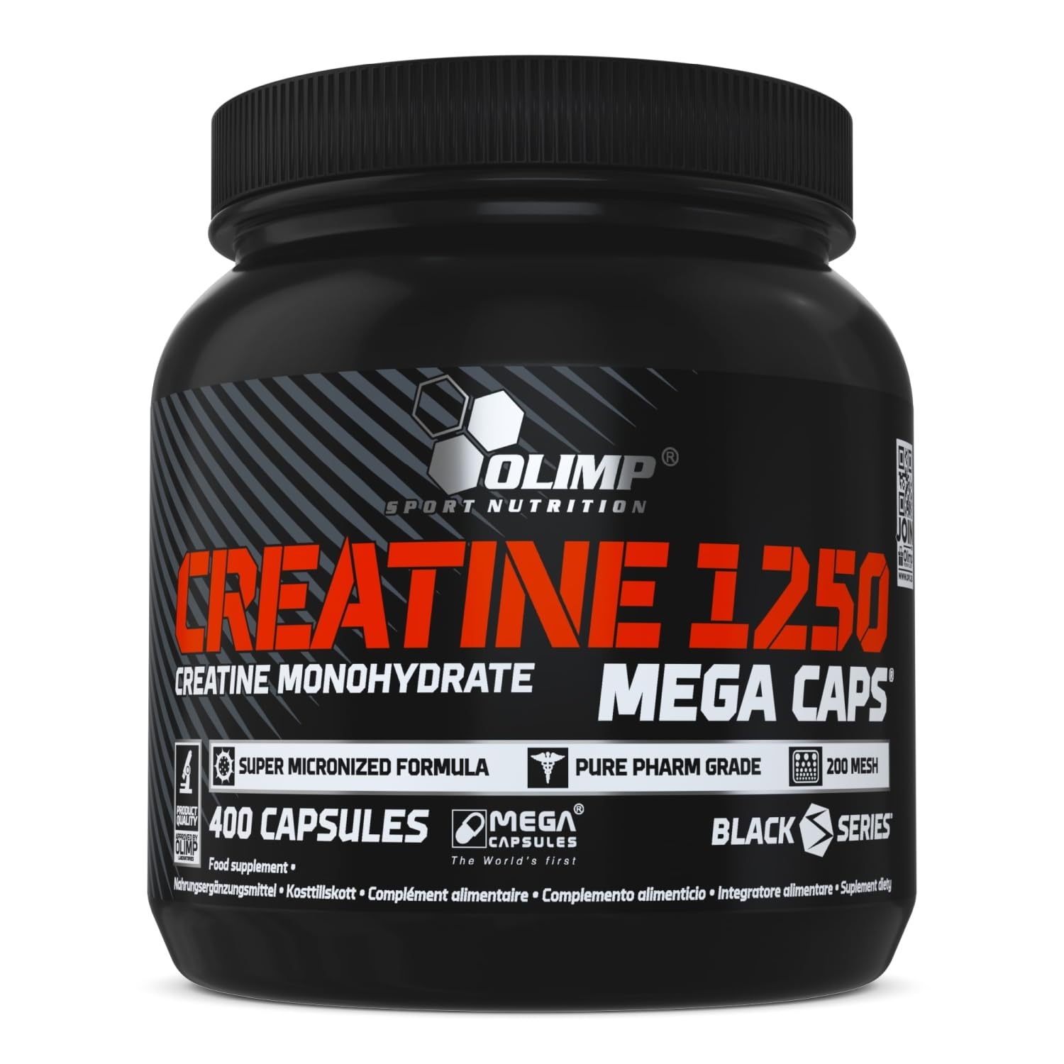 OLIMP SPORT NUTRITION Olimp Creatine 1250 Mega Capsules - Pack of 400 Capsules