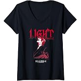 Women's Death Note Light Yagami Laughing Anime V-Neck T-Shirt