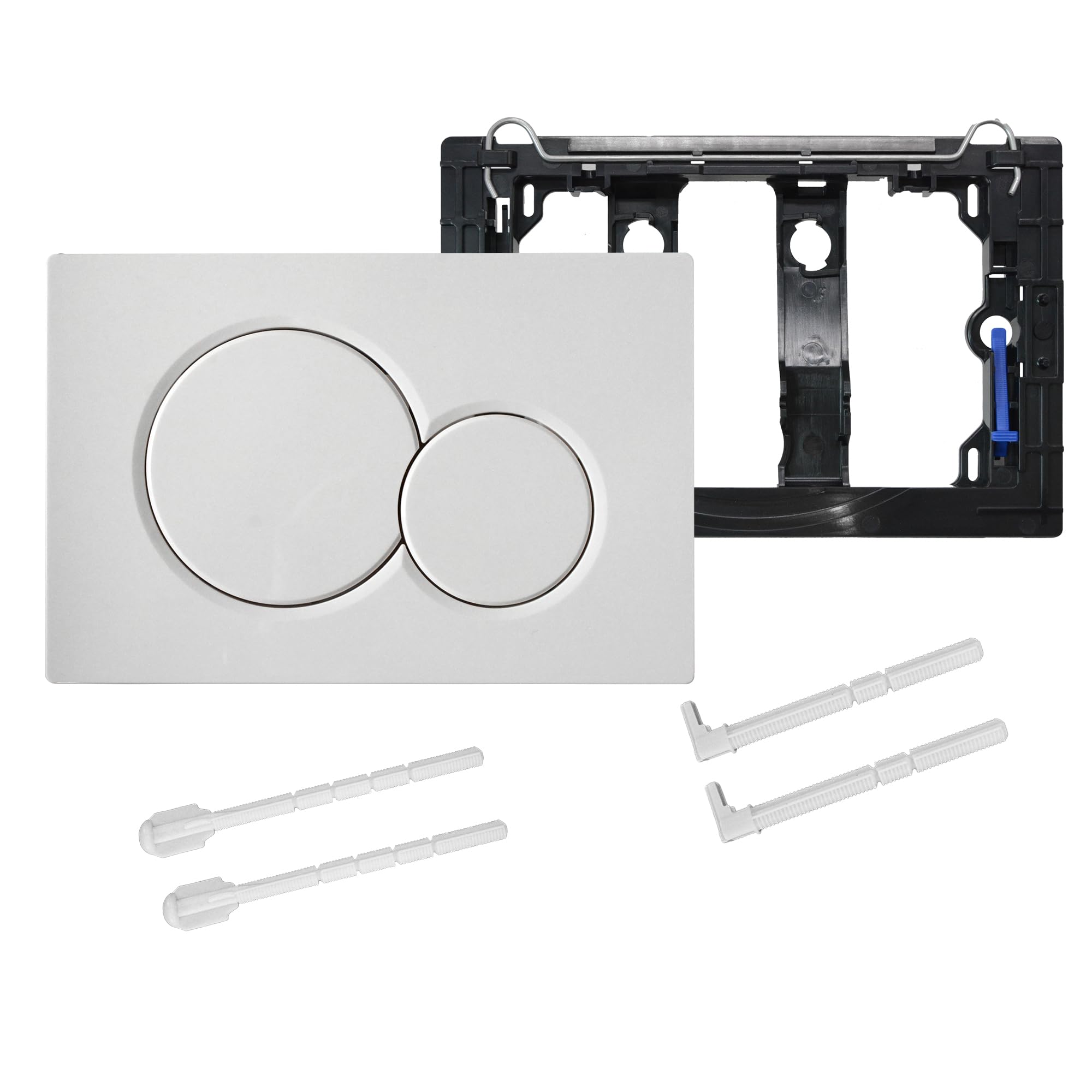 Dual Flush Actuator Plate Front Actuation, Compatibel met Geberit 115.770.11.5 Actuator Plaat, Mat Zilver/Grijs Dual Flush Actuator Plate Front Actuation, Compatibel met Geberit 115.770.11.5 Actuator Plaat, Mat Zilver/Grijs