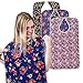 3 Pack Adult Bib for Eating Washable Reusable Waterproof Clothing Protector Backing Mealtime Clothing Protector Adult Aid Apron (Butterfly/Red Rose/Pink Flower)