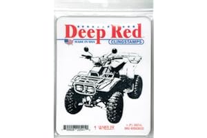 Deep Red Stamps 4 Wheeler Rubber Stamp 3.2 x 3.2inches