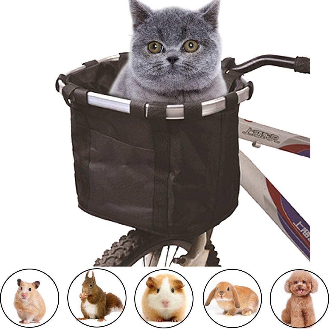 Pet Dog Travel Bike Basket 2in1 Dog Bicycle Carrier Cat Soft Sided Carrier Pet Easy Install
