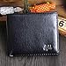 Toraway Wallet, Luxury Men Stylish Bifold Business Leather Wallet Purse with Card Windows Slots (Black)