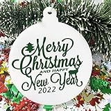 20Pcs 3 Inch Blank Acrylic Christmas Ornaments 2022