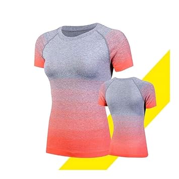 CS-YP Camisetas de Yoga para Mujeres: Camiseta de Manga ...