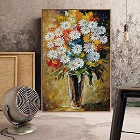 Floating Framed Canvas Wall Art for Living Room, Bedroom Bouquet Canvas Prints for Home Decoration Ready to Hang - 16x24 inches
