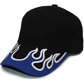 Xuan Sun Racing Embroidered Flame Baseball Cap Snapback Trucker Hiking Hat