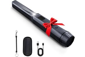 SUNPOW Rechargeable Metal Detector Pinpointer for Adults &Kids, 1P68 Waterproof. 360° Detection, 4 Modes(Audio, Vibrate, Audi