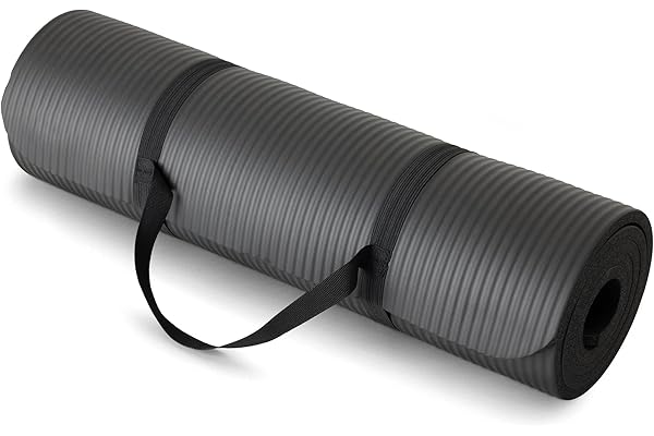 Amazon Basics Extra Thick Exercise Yoga Mat with Carrying Strap