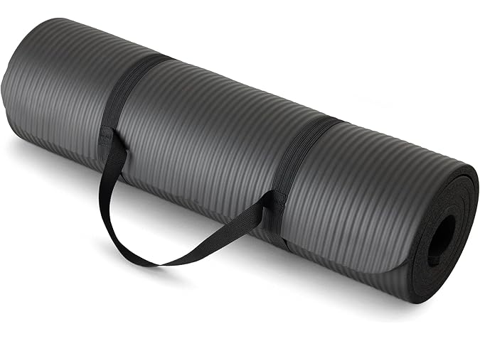 Amazon Basics Extra Thick Exercise Yoga Mat with Carrying Strap