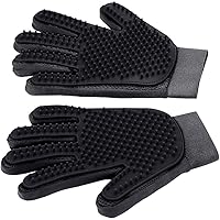 [Upgrade Version] Pet Grooming Glove - Gentle Deshedding Brush Glove - Efficient Pet Hair Remover Mitt - Enhanced Five…