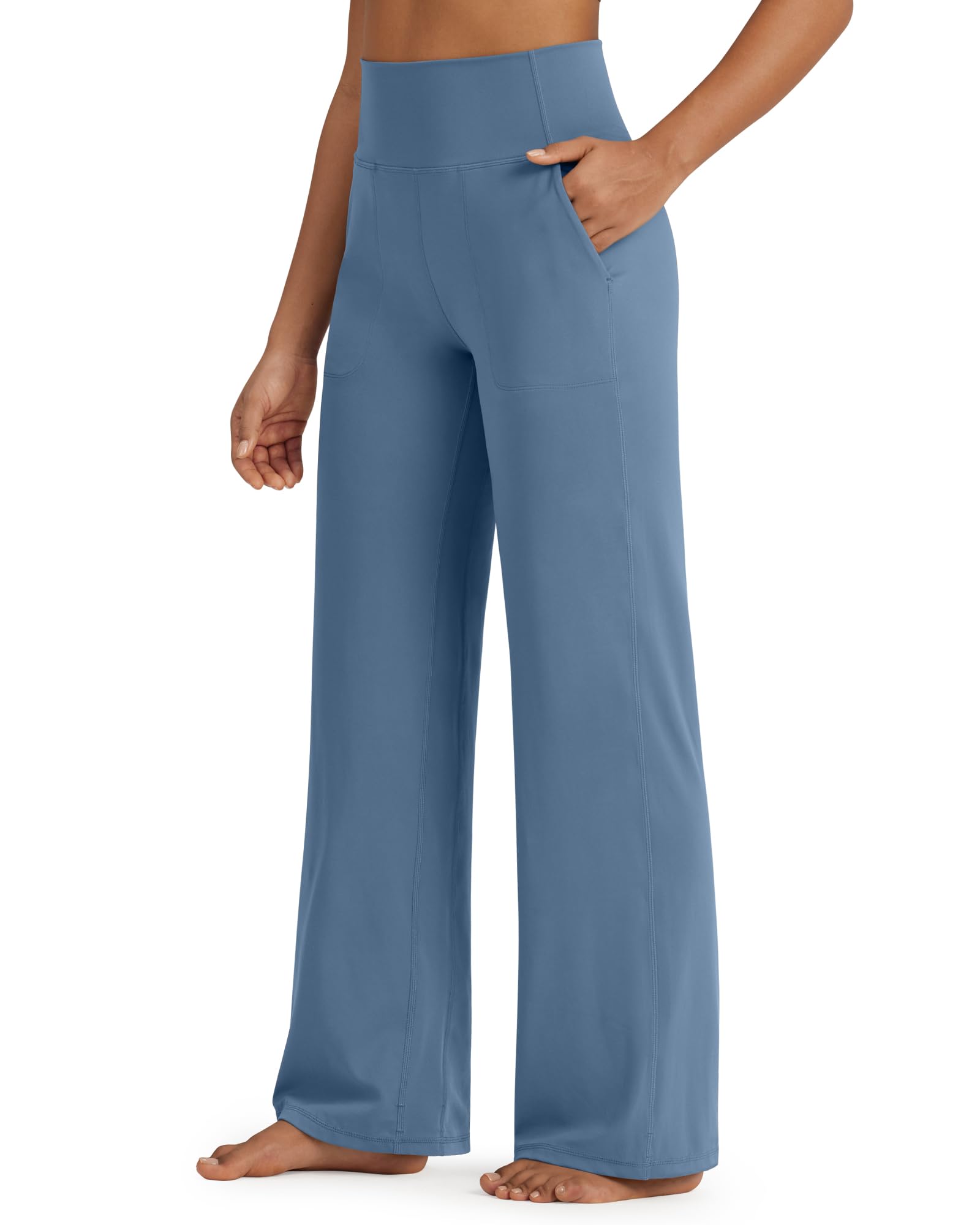 G4Free Wide Leg Pants Woman Yoga Pants with Pockets