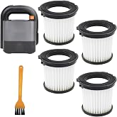 ECOMAID 4 Pack Replacement HEPA Filter Compatible with Worx Vacuum Cleaner, Washable and Reusable Filter for Worx WX030 WX035