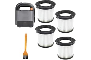 ECOMAID 4 Pack Replacement HEPA Filter Compatible with Worx Vacuum Cleaner, Washable and Reusable Filter for Worx WX030 WX035 WU030 WU035, Compare to Part# WA6077