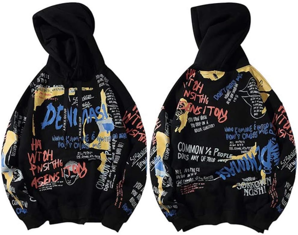 black graphic hoodies