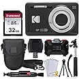 Kodak PIXPRO FZ55 Digital Camera (Black) + 32GB Memory Card + Point and Shoot Camera Case + Extendable Monopod + Lens Cleaning Pen + LCD Screen Protectors + Table Top Tripod â€“ Ultimate Bundle