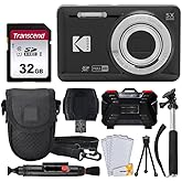 Kodak PIXPRO FZ55 Digital Camera (Black) + 32GB Memory Card + Point and Shoot Camera Case + Extendable Monopod + Lens Cleaning Pen + LCD Screen Protectors + Table Top Tripod â€“ Ultimate Bundle
