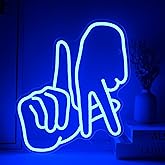 Los Angeles Neon Sign for Garage Wall Decor LA Baseball Gesture Neon Lights for Man Cave Dimmable Baseball Team Logo Led Sign Bedroom Party Birthday Gift for Fans