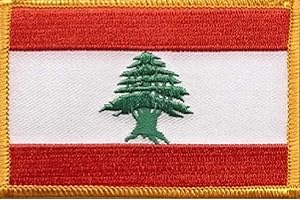 WORLD FLAGS DIRECT Country Flag Patches 3.50" x 2.25", International Embroidered Iron On or Sew On Flag Patch Emblems Over 100 Patch Options Available (Lebanon)