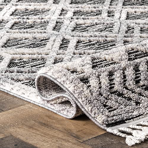 nuLOOM Ansley Moroccan Lattice Tassel Area Rug Pricepulse