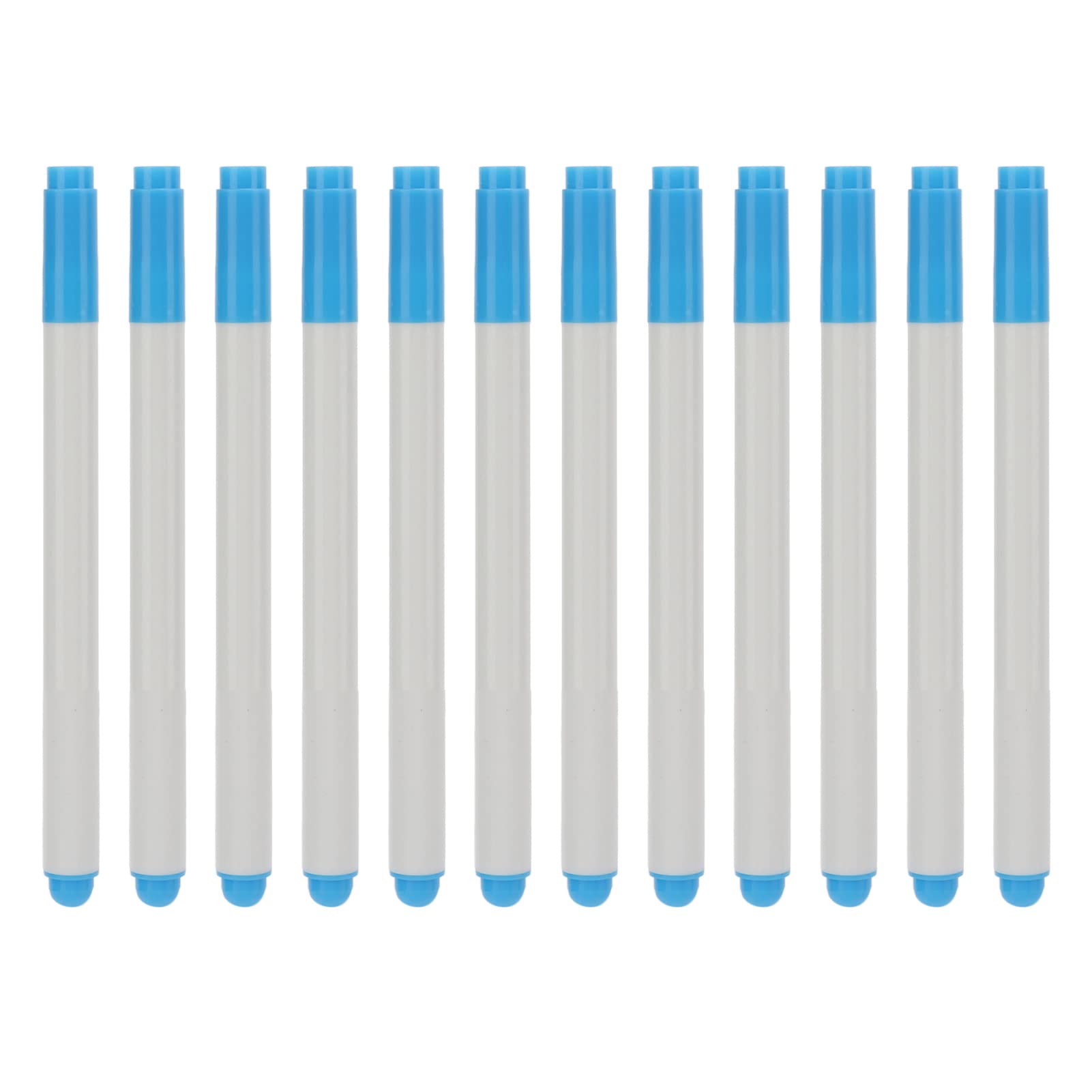 BigKing 12Pcs 13.6cm Air Water Erasable Pen, Water Erasable Fabric Marker Pen, Water Soluble Pen, Washable Faded Water Soluble Pens, Sewing Embroidery Fabric Marking for Sewing (Blue)