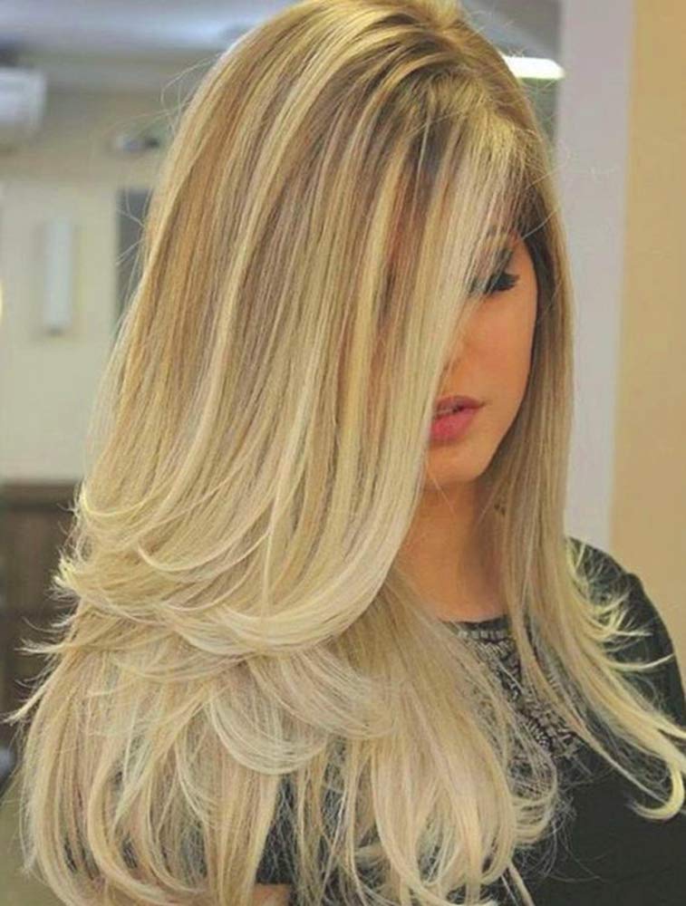 Full Shine Halo Blonde Wire Hair Layers Flip Extensions Human Hair
