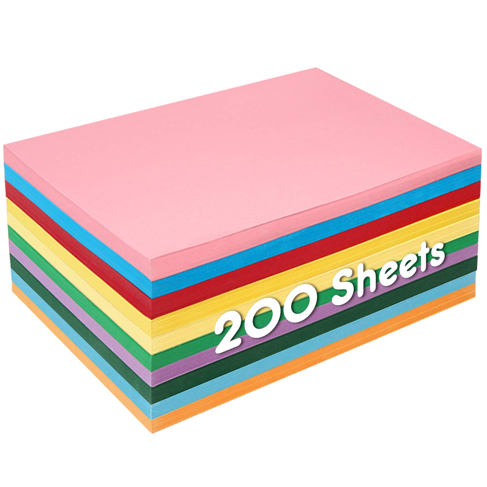 3 otters 200Sheets Construction Paper, Cardstock 8.5