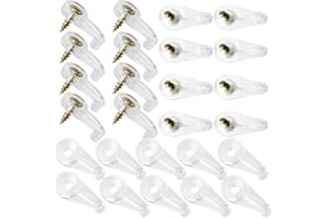 BAIRONG 40pcs Glass Door Retainer Clips Kit Suitable for 4mm Thick Glass Plastic Panel Clamp with Metal Screws Glass Cabinet Door Mirror Clamp, Clear