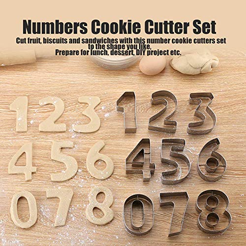 Cookie Cutter, Large Numbers Cookie Cutter Set, Letters Numbers Cookie