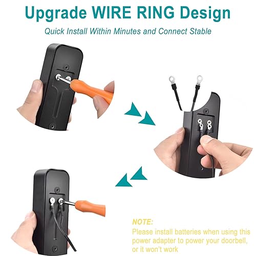 16ft/5m 18V 500mA Plug in Doorbell Transformer Power Adapter