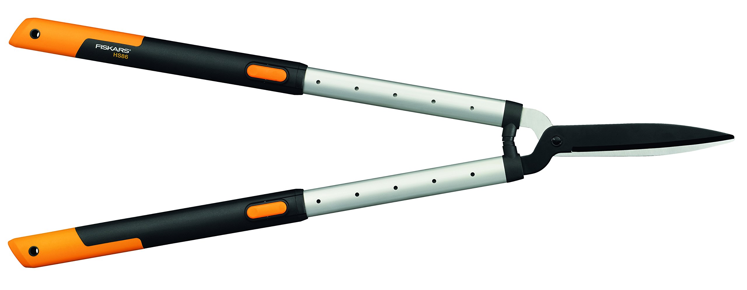 Fiskars SmartFit Hedge Shear HS86, Telescopic, Non-stick coating, High-Steel blades, Length: 68 - 93 cm, Black/Orange, 1013565