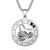 YOTHIWAD Zodiac Necklace Constellation Pendant Necklace Stainless steel Waterproof Astrology Horoscope Jewelry Birthday Gift
