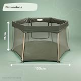 Venture All Stars Foldable Baby Playpen Large Breathable Mesh Green view 7