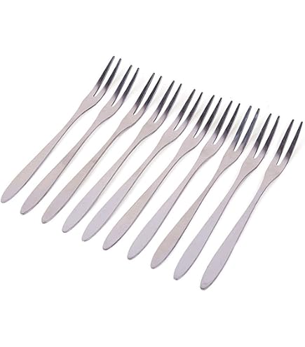 12 Fourchettes à Thé En Or Meisha - Acier Inoxydable 18/0, 14.3cm, Pour Apéritifs, Fruits